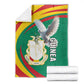 Guinea Blanket Coat Of Arms With Pigeon - Kente Pattern