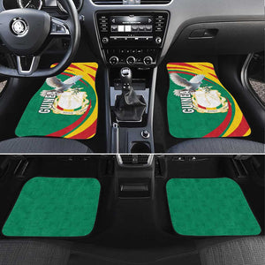 Guinea Car Mats Coat Of Arms With Pigeon - Kente Pattern