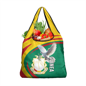 Guinea Grocery Bag Coat Of Arms With Pigeon - Kente Pattern
