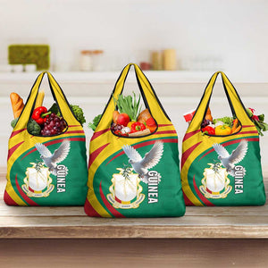 Guinea Grocery Bag Coat Of Arms With Pigeon - Kente Pattern
