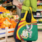 Guinea Grocery Bag Coat Of Arms With Pigeon - Kente Pattern