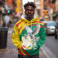 Guinea Hoodie Coat Of Arms With Pigeon - Kente Pattern