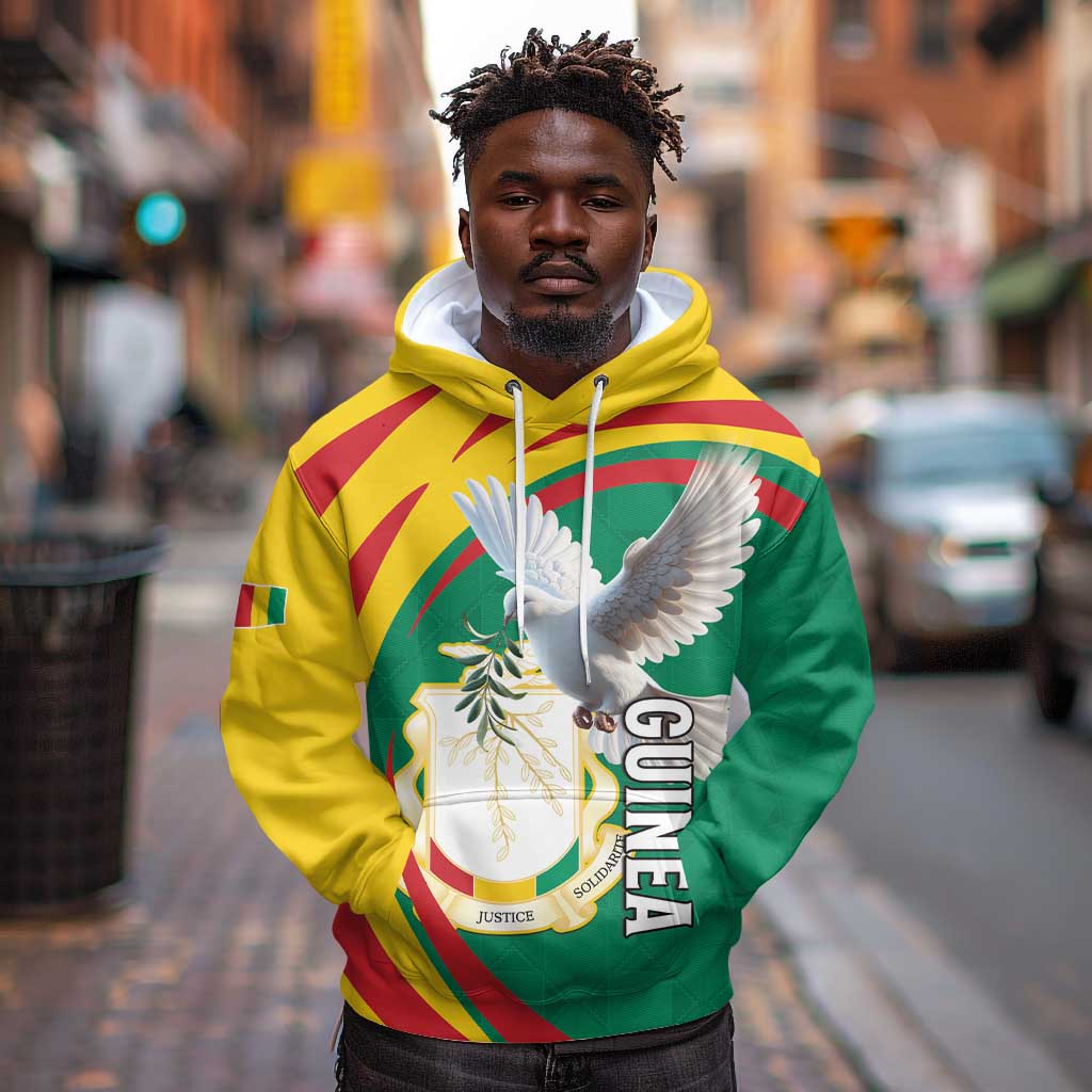 Guinea Hoodie Coat Of Arms With Pigeon - Kente Pattern
