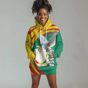 Guinea Hoodie Dress Coat Of Arms With Pigeon - Kente Pattern
