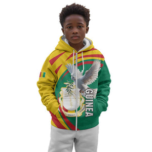 Guinea Kid Hoodie Coat Of Arms With Pigeon - Kente Pattern