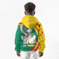 Guinea Kid Hoodie Coat Of Arms With Pigeon - Kente Pattern