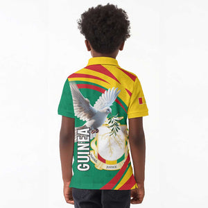 Guinea Kid Polo Shirt Coat Of Arms With Pigeon - Kente Pattern