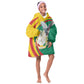 Guinea Kid Wearable Blanket Hoodie Coat Of Arms With Pigeon - Kente Pattern