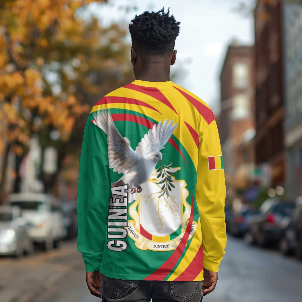 Guinea Long Sleeve Shirt Coat Of Arms With Pigeon - Kente Pattern