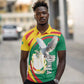 Guinea Polo Shirt Coat Of Arms With Pigeon - Kente Pattern