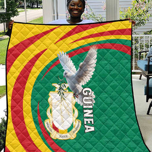Guinea Quilt Coat Of Arms With Pigeon - Kente Pattern