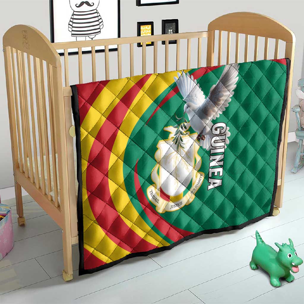 Guinea Quilt Coat Of Arms With Pigeon - Kente Pattern