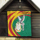 Guinea Quilt Coat Of Arms With Pigeon - Kente Pattern