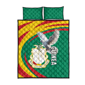 Guinea Quilt Bed Set Coat Of Arms With Pigeon - Kente Pattern