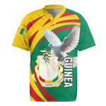 Guinea Rugby Jersey Coat Of Arms With Pigeon - Kente Pattern