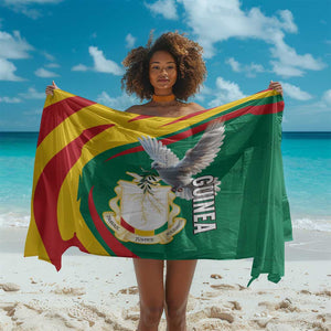 Guinea Sarong Coat Of Arms With Pigeon - Kente Pattern