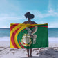 Guinea Sarong Coat Of Arms With Pigeon - Kente Pattern