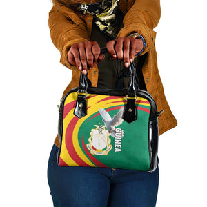 Guinea Shoulder Handbag Coat Of Arms With Pigeon - Kente Pattern