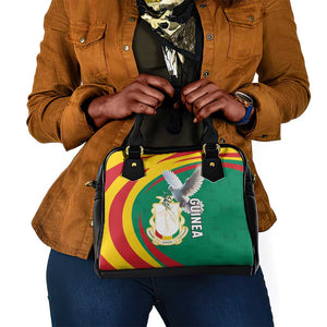 Guinea Shoulder Handbag Coat Of Arms With Pigeon - Kente Pattern