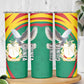 Guinea Skinny Tumbler Coat Of Arms With Pigeon - Kente Pattern