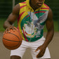 Guinea Sleeveless Zip Hoodie Coat Of Arms With Pigeon - Kente Pattern - African Pride