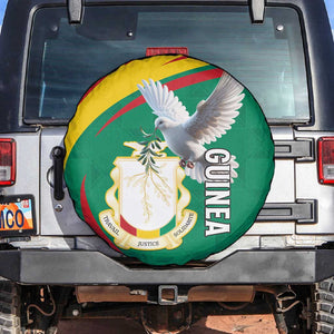 Guinea Spare Tire Cover Coat Of Arms With Pigeon - Kente Pattern