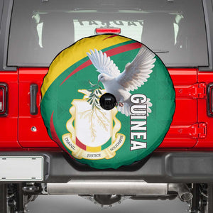 Guinea Spare Tire Cover Coat Of Arms With Pigeon - Kente Pattern