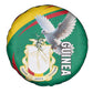 Guinea Spare Tire Cover Coat Of Arms With Pigeon - Kente Pattern