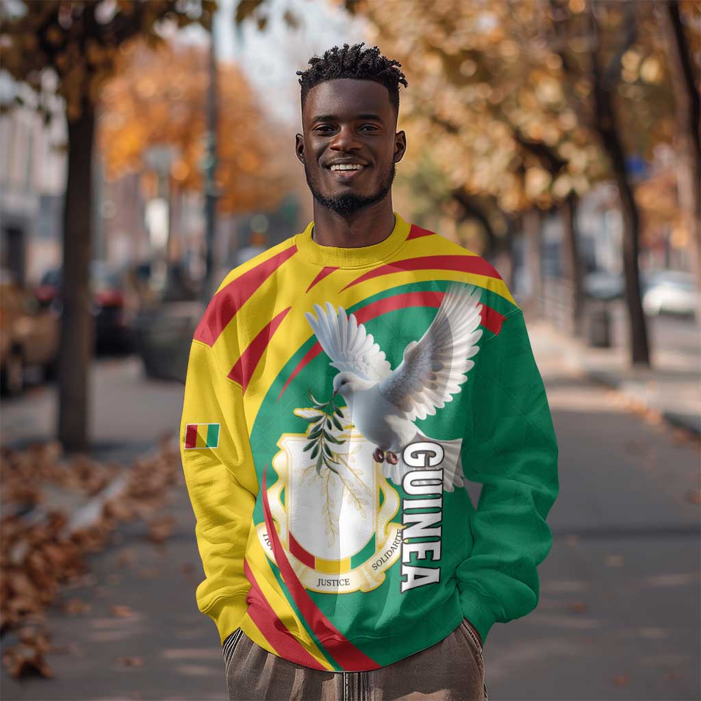 Guinea Sweatshirt Coat Of Arms With Pigeon - Kente Pattern