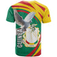 Guinea T shirt Coat Of Arms With Pigeon - Kente Pattern