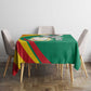 Guinea Tablecloth Coat Of Arms With Pigeon - Kente Pattern