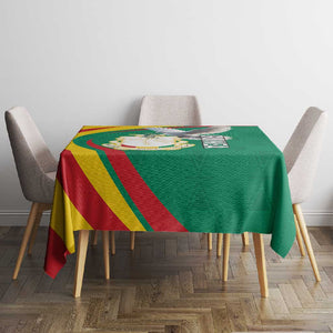 Guinea Tablecloth Coat Of Arms With Pigeon - Kente Pattern