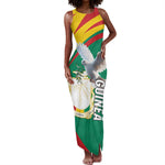 Guinea Tank Maxi Dress Coat Of Arms With Pigeon - Kente Pattern