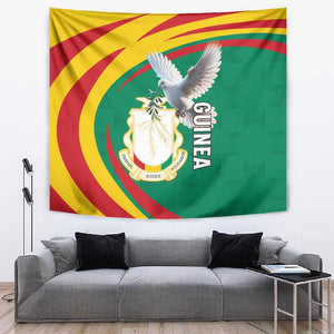 Guinea Tapestry Coat Of Arms With Pigeon - Kente Pattern