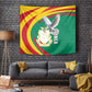 Guinea Tapestry Coat Of Arms With Pigeon - Kente Pattern