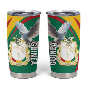 Guinea Tumbler Cup Coat Of Arms With Pigeon - Kente Pattern