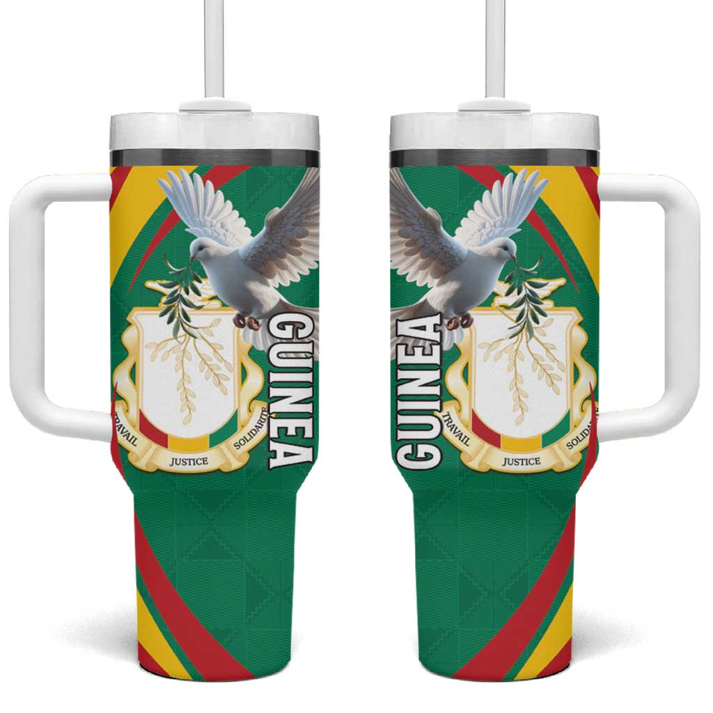 Guinea Tumbler With Handle Coat Of Arms With Pigeon - Kente Pattern
