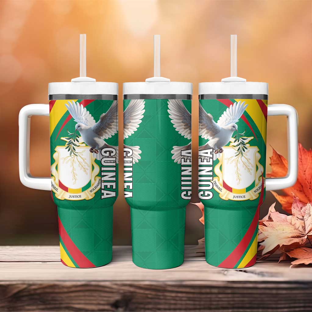 Guinea Tumbler With Handle Coat Of Arms With Pigeon - Kente Pattern