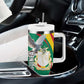 Guinea Tumbler With Handle Coat Of Arms With Pigeon - Kente Pattern