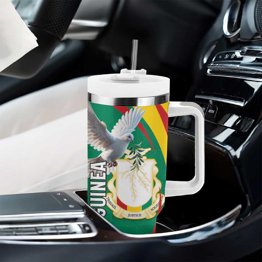 Guinea Tumbler With Handle Coat Of Arms With Pigeon - Kente Pattern