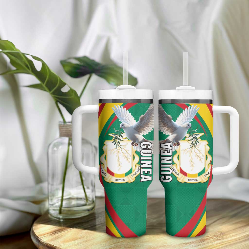 Guinea Tumbler With Handle Coat Of Arms With Pigeon - Kente Pattern