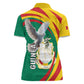 Guinea Women Polo Shirt Coat Of Arms With Pigeon - Kente Pattern