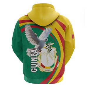 Guinea Zip Hoodie Coat Of Arms With Pigeon - Kente Pattern