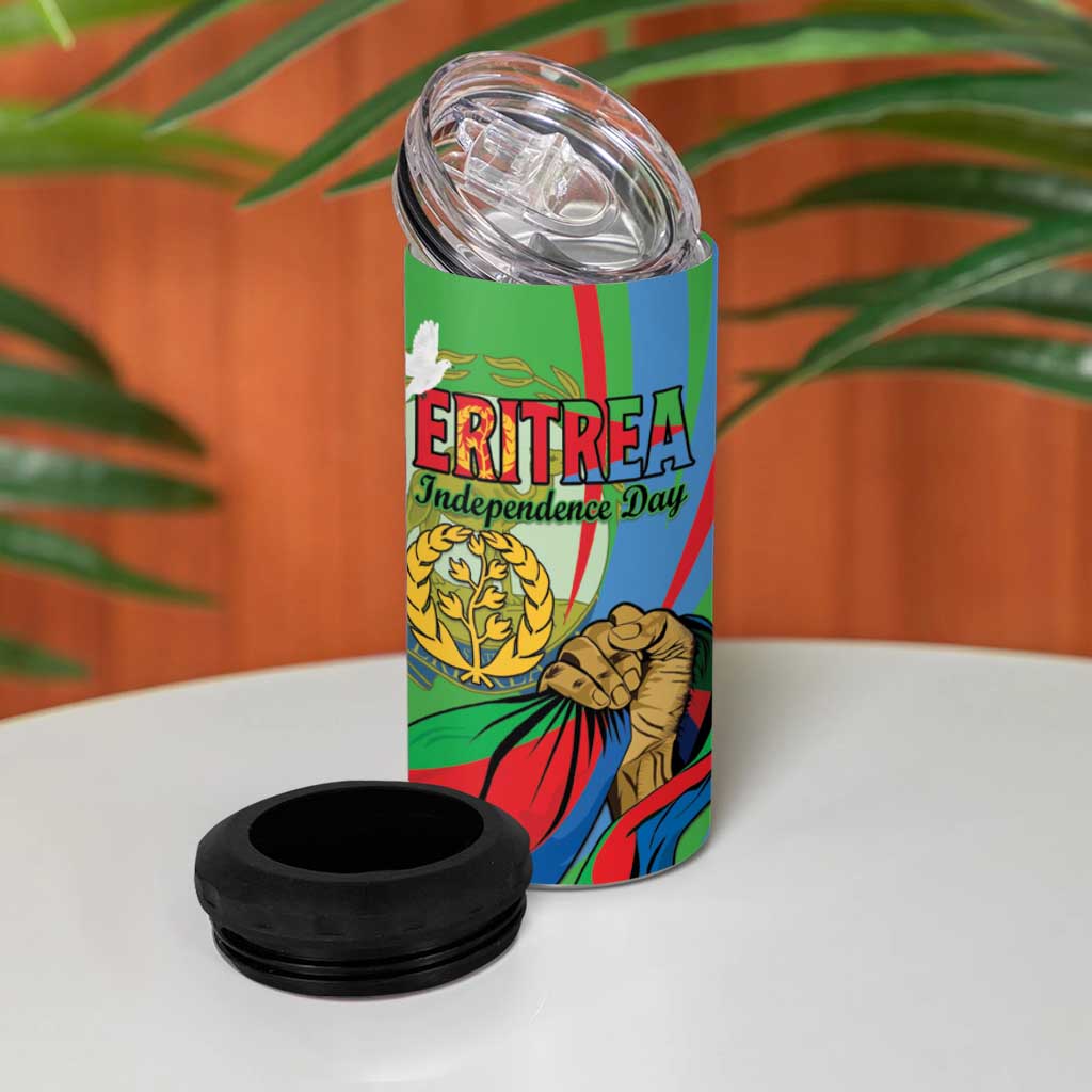 Happy Eritrea Independence Day 4 in 1 Can Cooler Tumbler 34th Anniversary