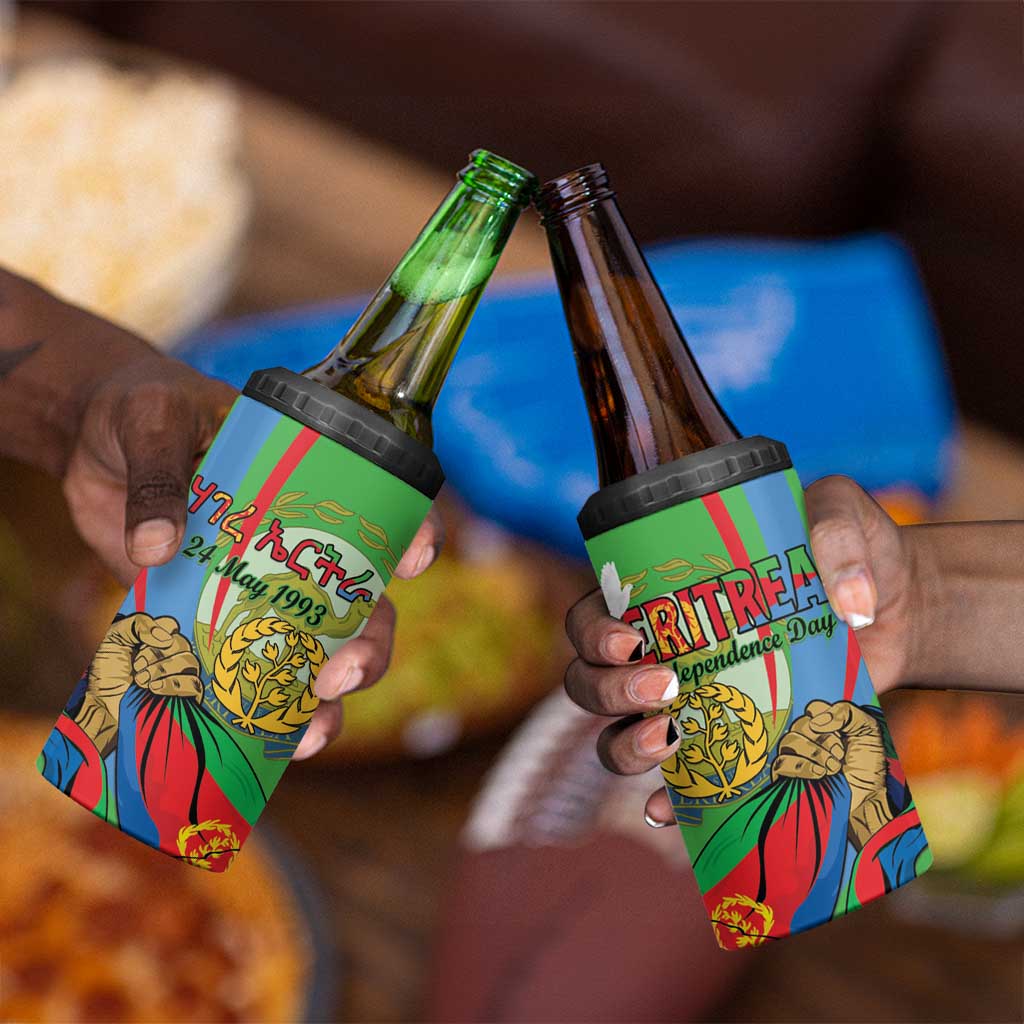 Happy Eritrea Independence Day 4 in 1 Can Cooler Tumbler 34th Anniversary