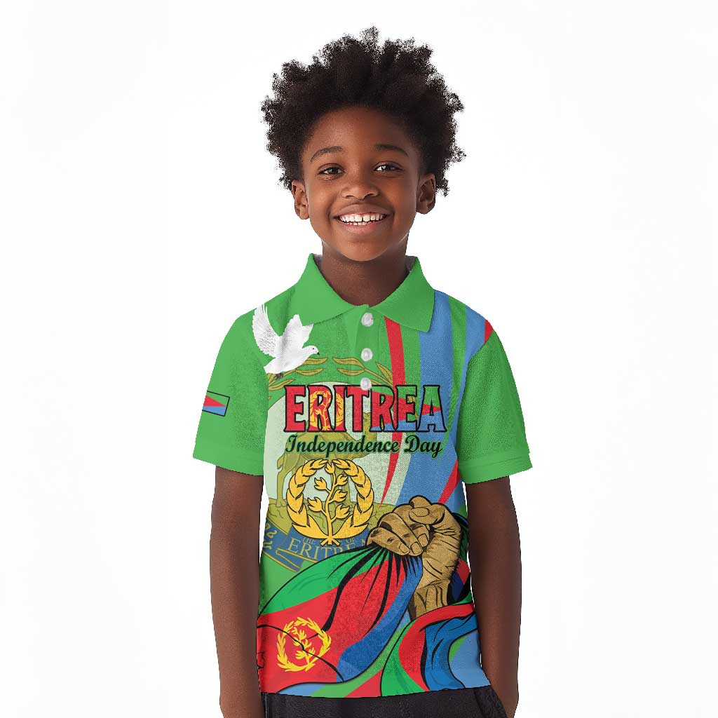 Happy Eritrea Independence Day Kid Polo Shirt 34th Anniversary