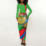 Happy Eritrea Independence Day Long Sleeve Bodycon Dress 34th Anniversary LT15