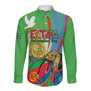 Happy Eritrea Independence Day Long Sleeve Button Shirt 34th Anniversary