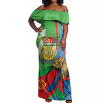 Happy Eritrea Independence Day Off Shoulder Maxi Dress 34th Anniversary
