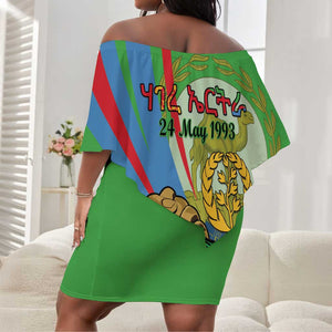 Happy Eritrea Independence Day Off Shoulder Short Dress 34th Anniversary